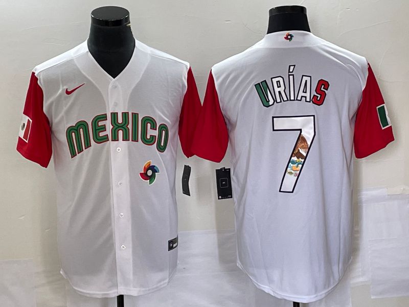 Men 2023 World Cub Mexico #7 Urias White camo Nike MLB Jersey13->more jerseys->MLB Jersey